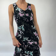 PROM SEASON DROP | small black old label new look maxi dress with floral detail
