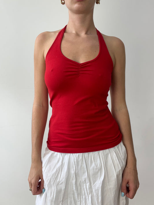 vintage edit thirty | small red halterneck top