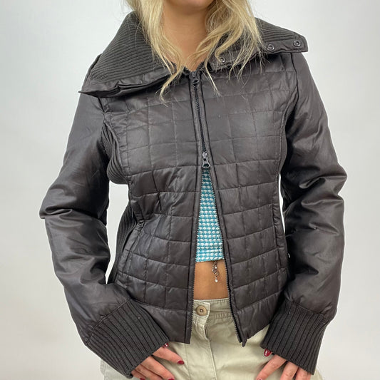 💻💚 CHALET GIRL DROP | small brown dual zip puffer jacket