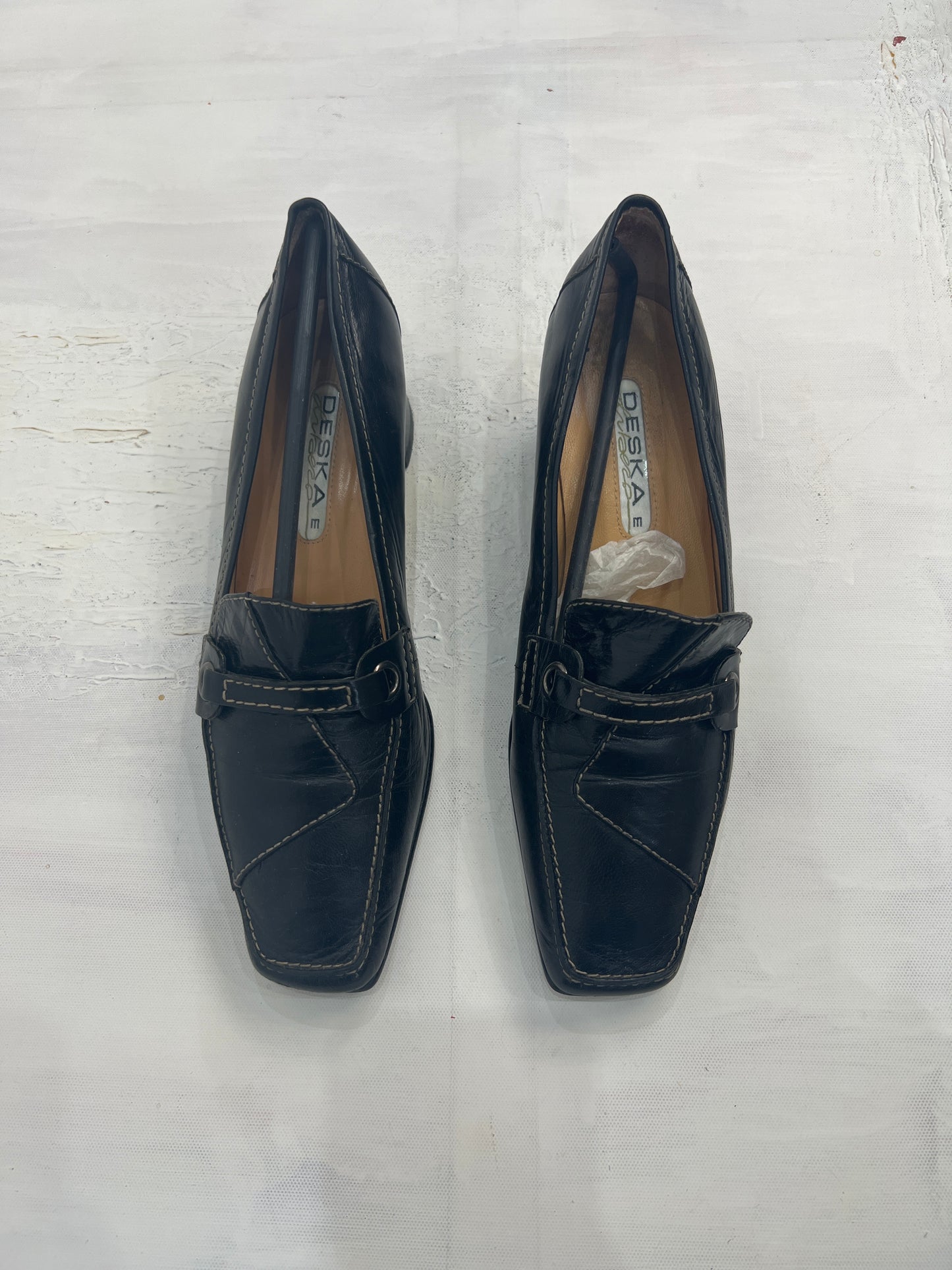 ⭐️ BEST PICKS | uk 5 black heeled loafers with contrast stitching