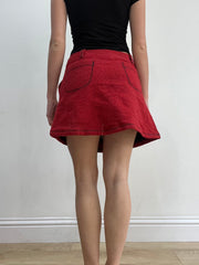 💻 BEST PICKS | red knit button up mini skirt