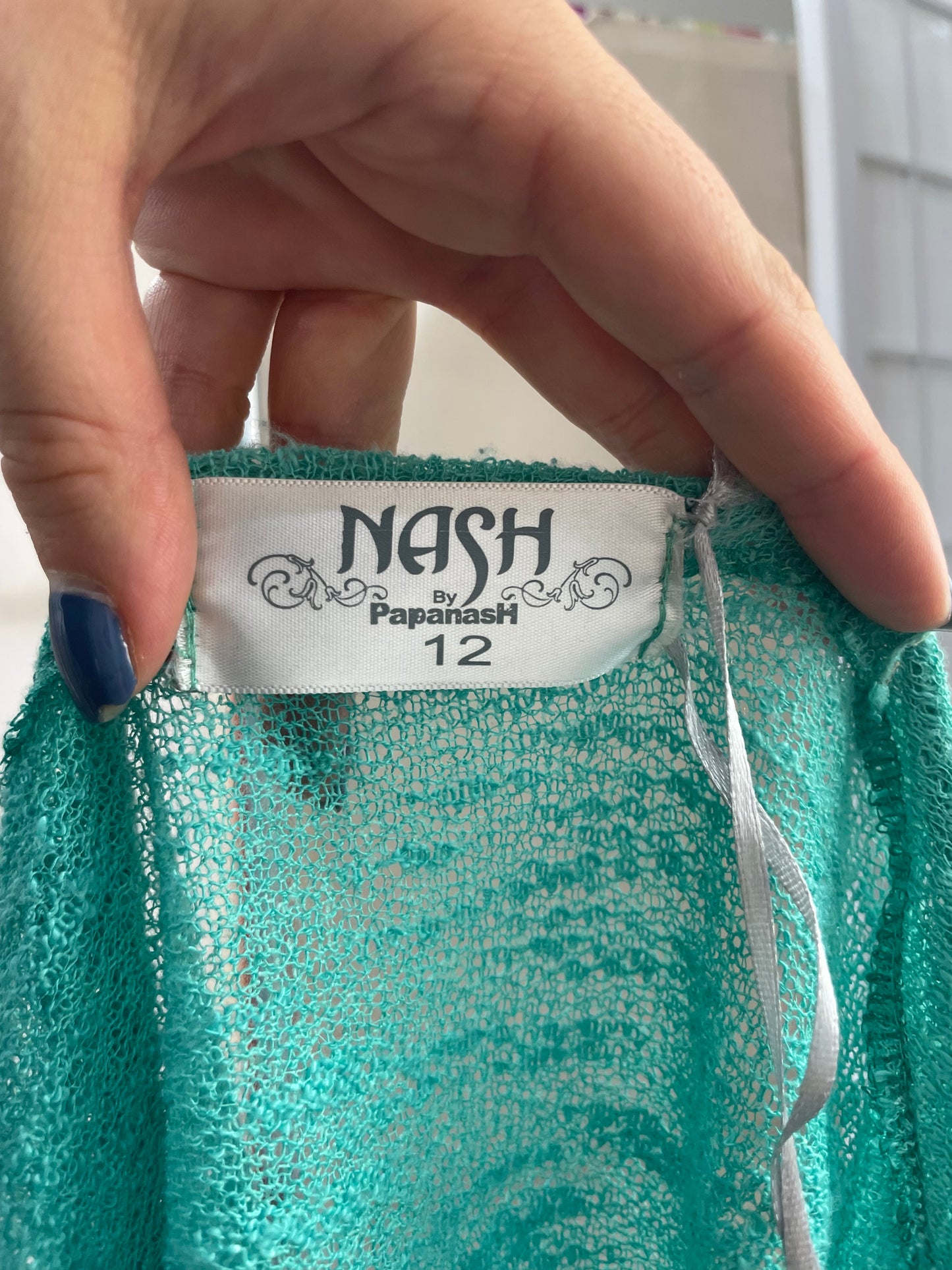 ADDISON RAE DROP | small turquoise textured cardigan