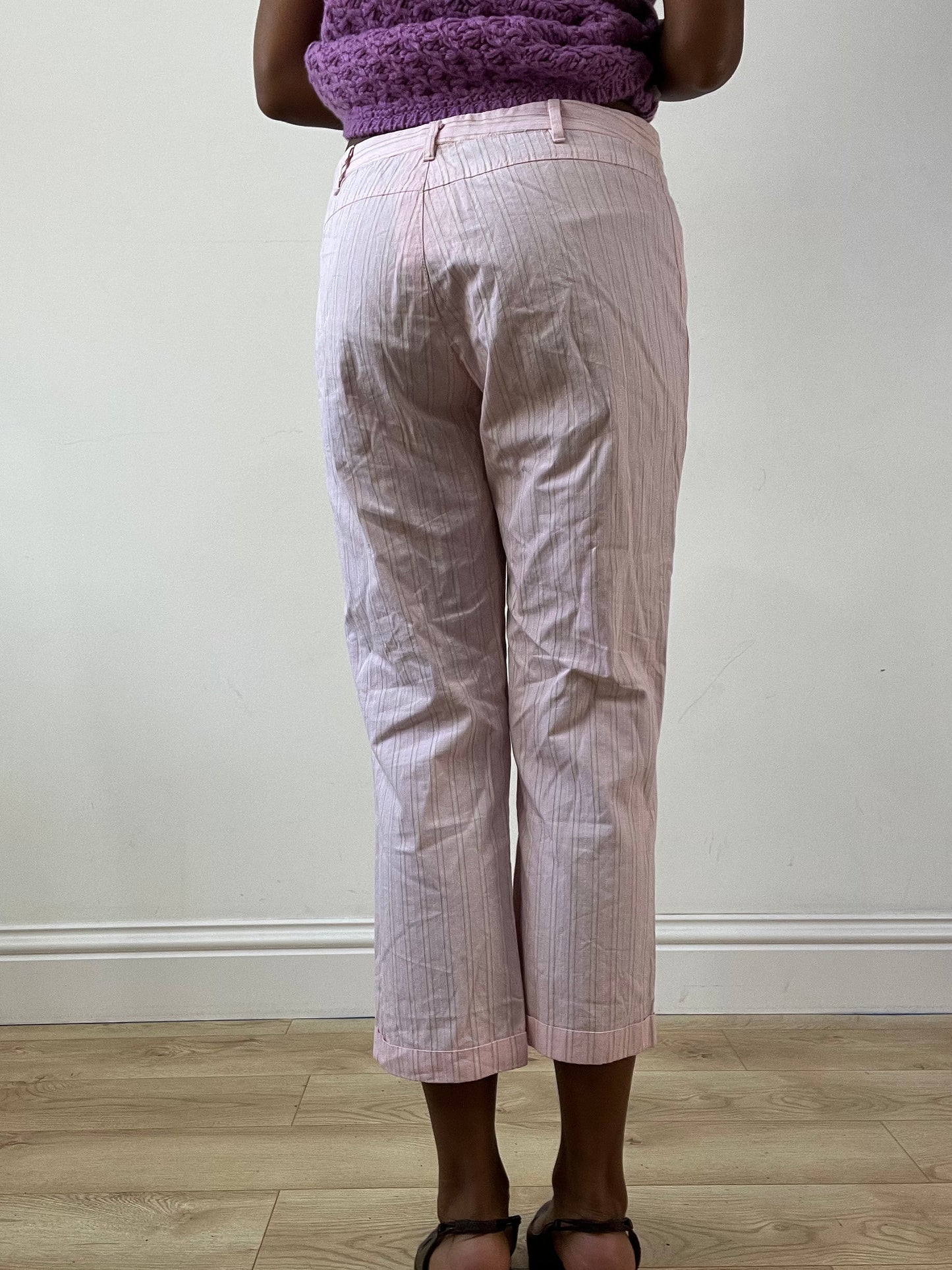 BEST PICKS | medium pink cropped trousers with stripes