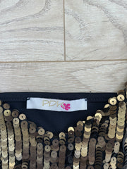 selección vintage | Camiseta de cami de lentejuelas de oro medio