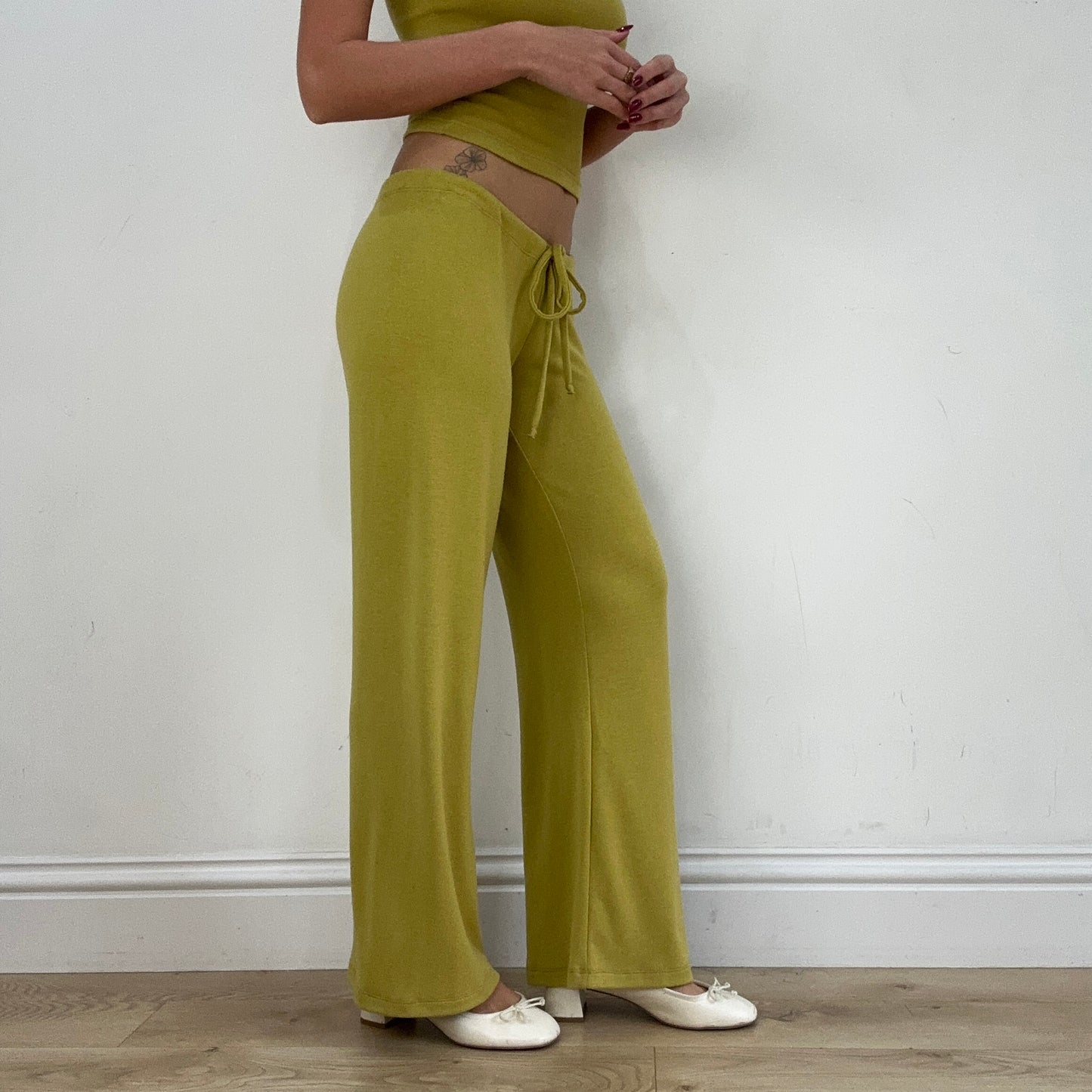 #279 SAMPLE SALE | large margot trousers in chartreuse