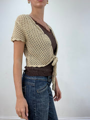 BEST PICKS | Coroquete de beige front tie cardigan