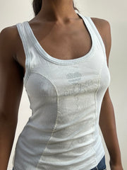 BEST PICKS | small light blue tank top with knit panels