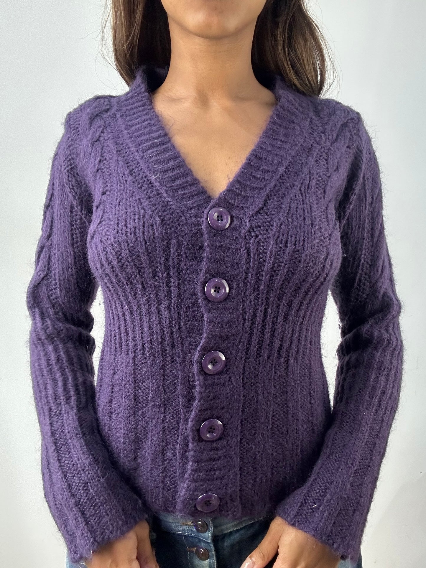 easter edit | small purple knit button up jumper