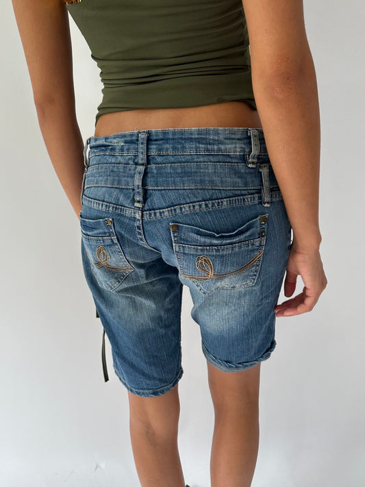 festival drop | medium blue clockhouse denim long shorts