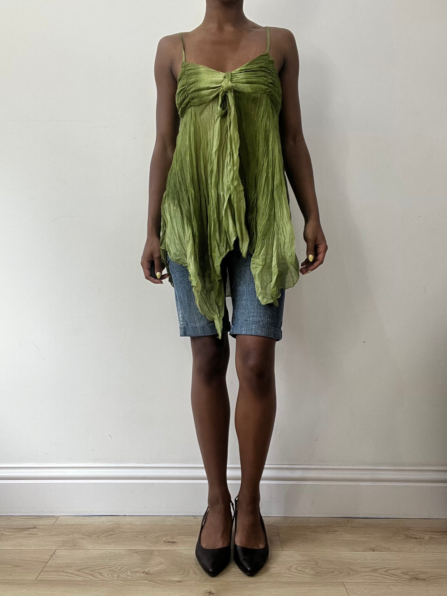 BEST PICKS | small green asymmetric cami top