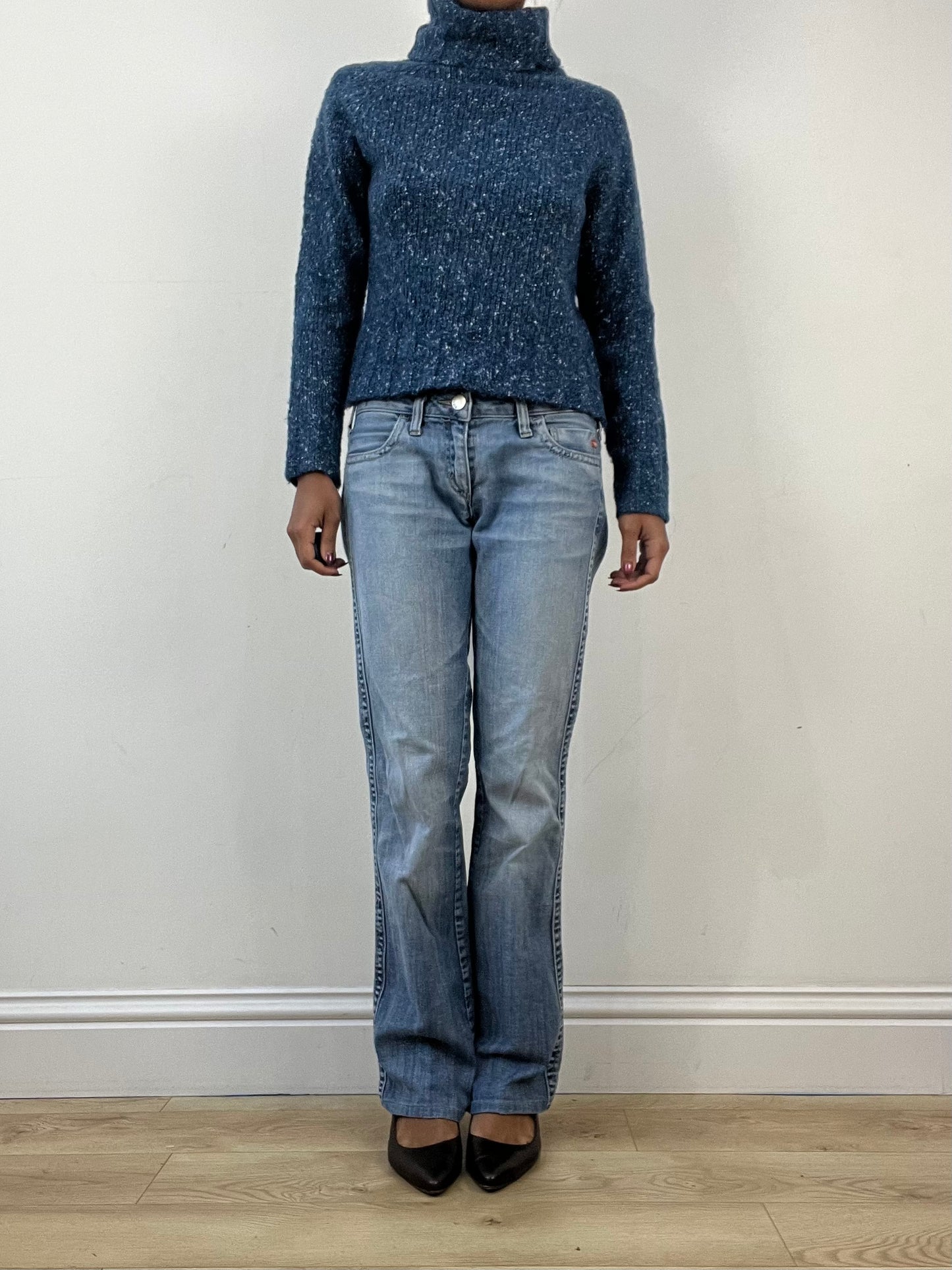 winter edit | small blue knit turtleneck jumper