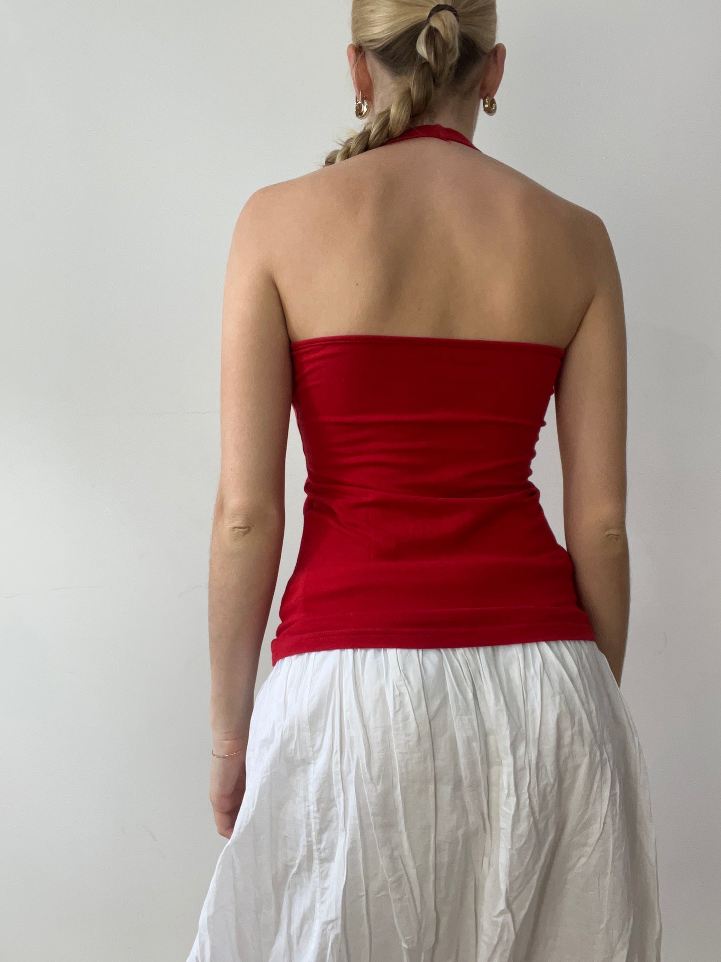 vintage edit thirty | small red halterneck top