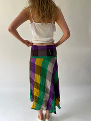 SATC drop | taille: S · couleur: noir + violet · article: jupe · détails: longueur midi