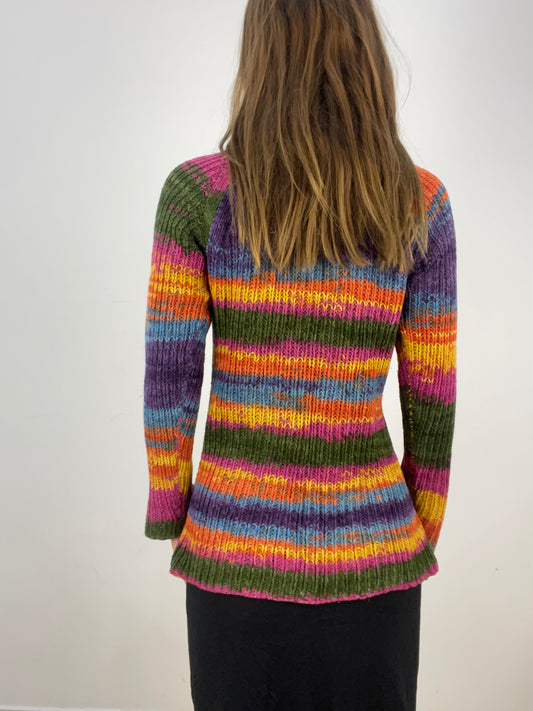 💻BEST PICKS | extra small striped multicolour roll neck jumper