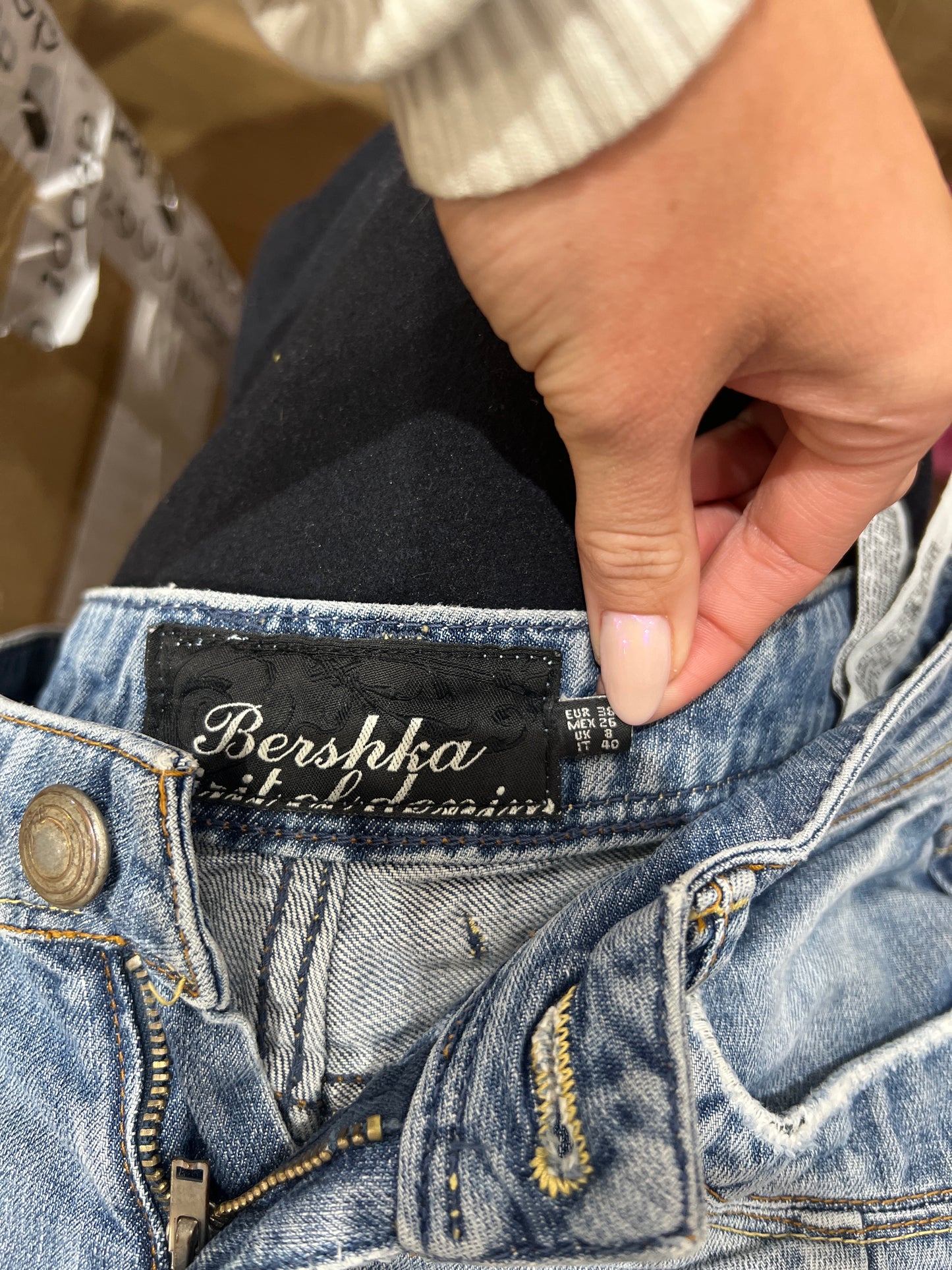 SUMMER SOLSTICE DROP | small old label bershka blue denim shorts