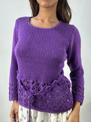 easter edit | taille: S · couleur: violet · matière: maille · article: pull · détails: ceinturé