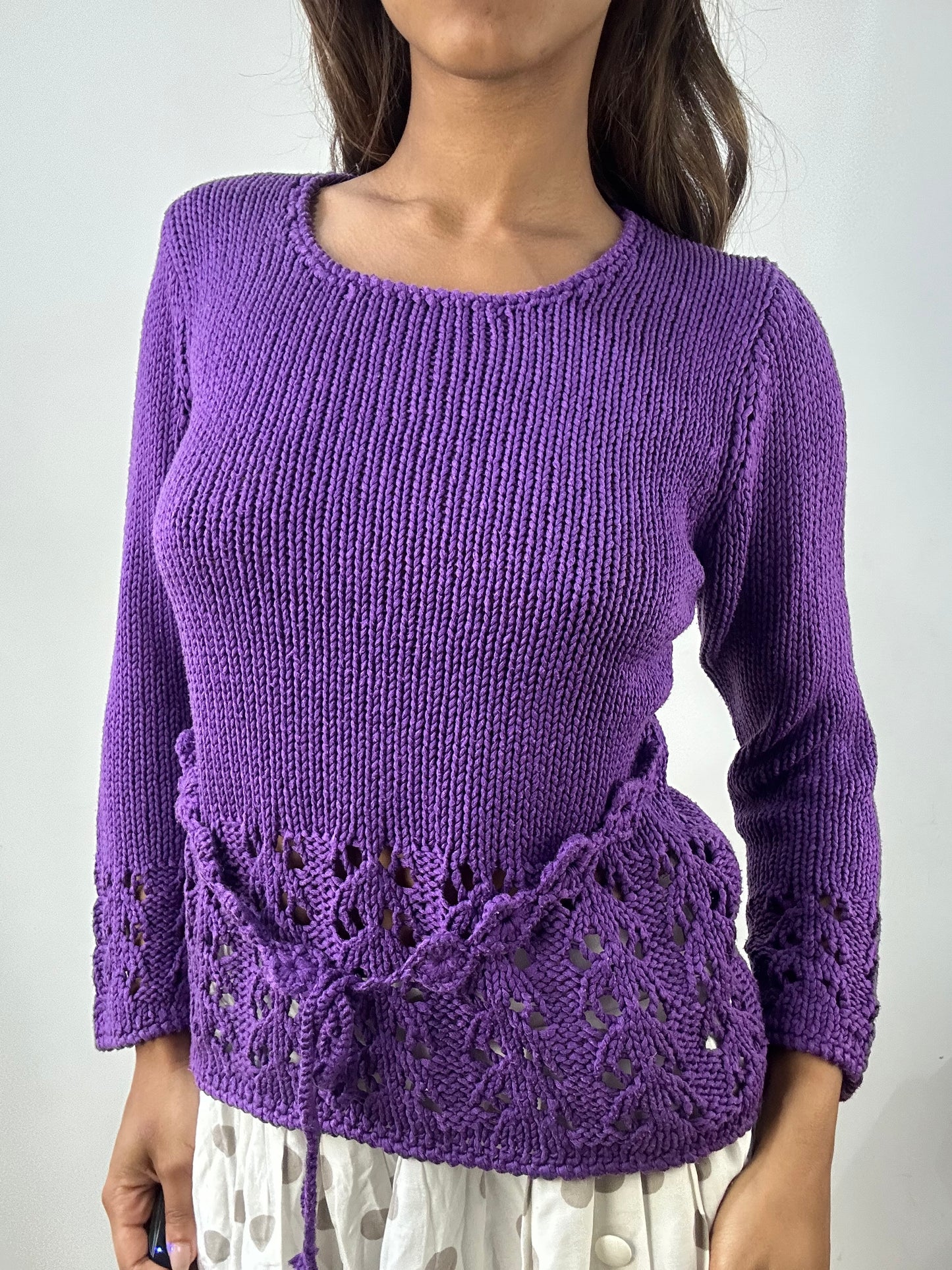 easter edit | small purple knit belted jumper