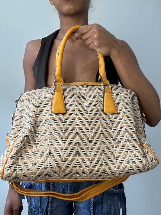 BEST PICKS | brown and beige patterned handbag