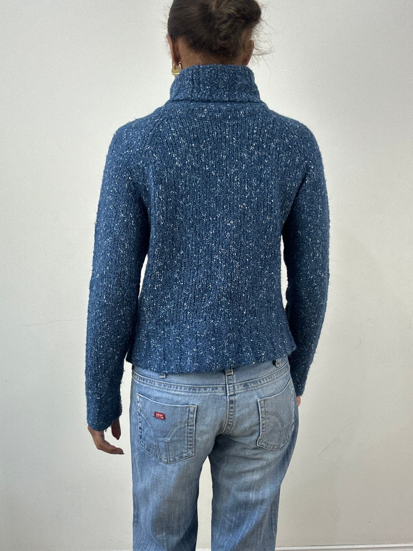 winter edit | small blue knit turtleneck jumper