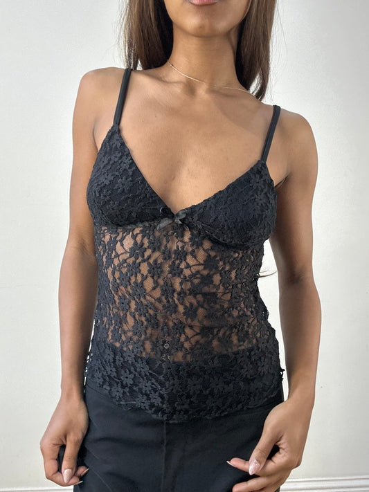 #422 SAMPLE SALE | medium aria cami in black sample