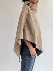 autumn picks | one size khaki button detail cape coat