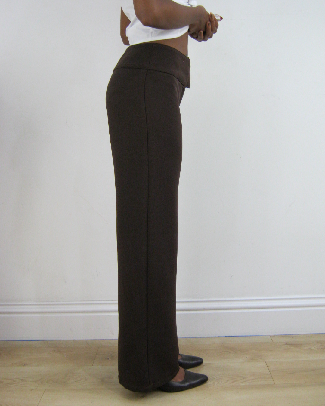 the lucia trousers in chocolate brown