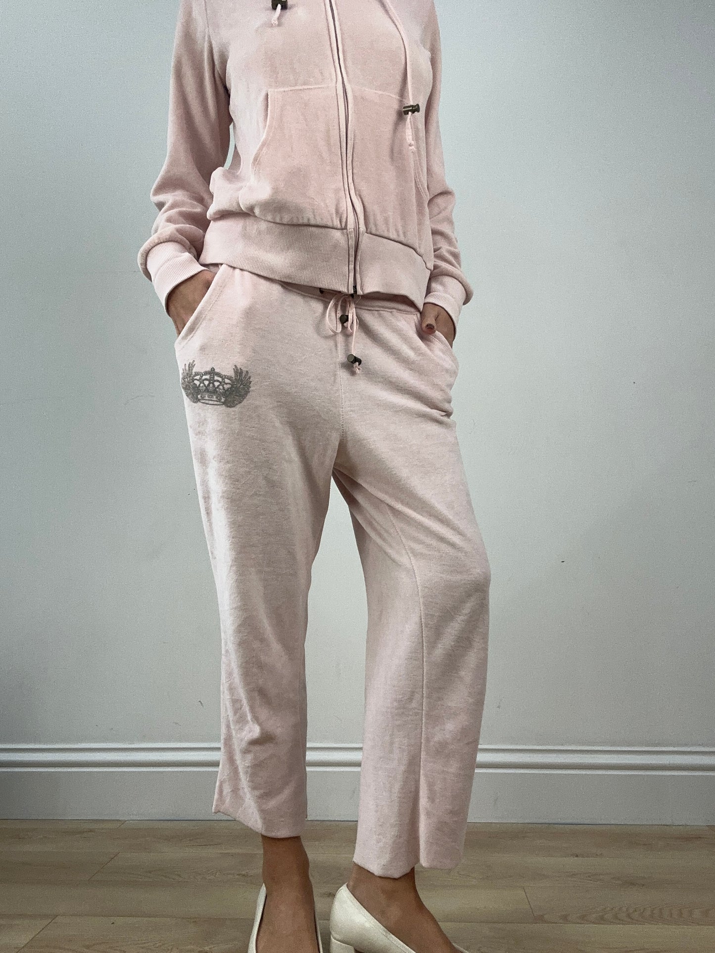 BALLETCORE | large baby pink bershka tracksuit set