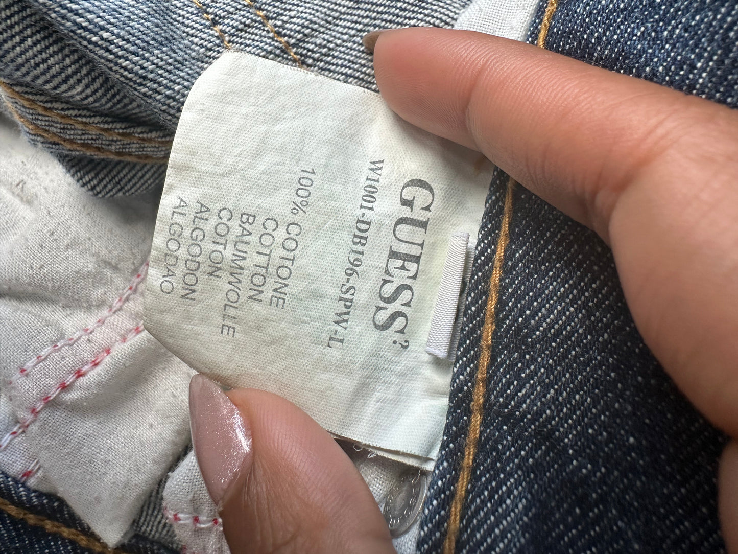 BEST PICKS | large blue guess denim knee length shorts