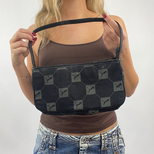 JEANS AND A NICE TOP DROP | black puma monagram bag