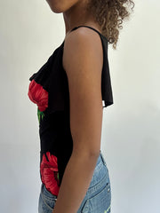 wag drop | taille: S · couleur: noir · article: caraco · détails: fruits + motif