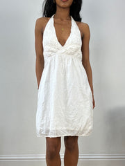 BEST PICKS | small white halterneck midi dress