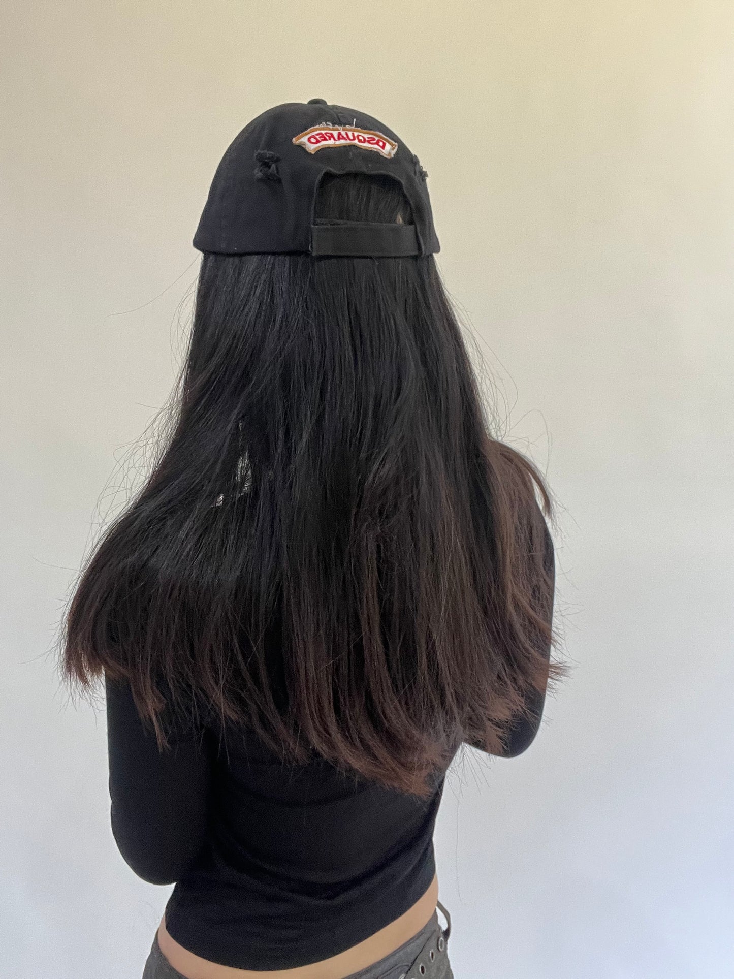 ‼️ black pattern detail cap