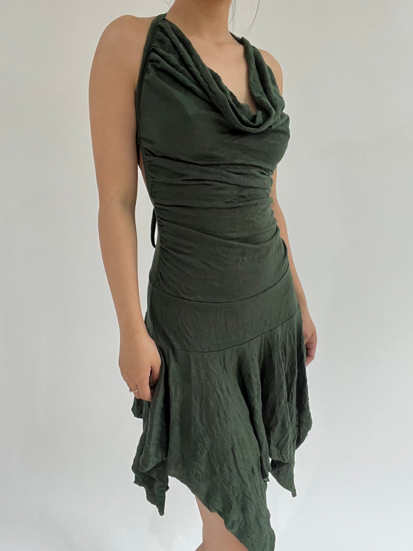 ‼️ small green sleeveless dress