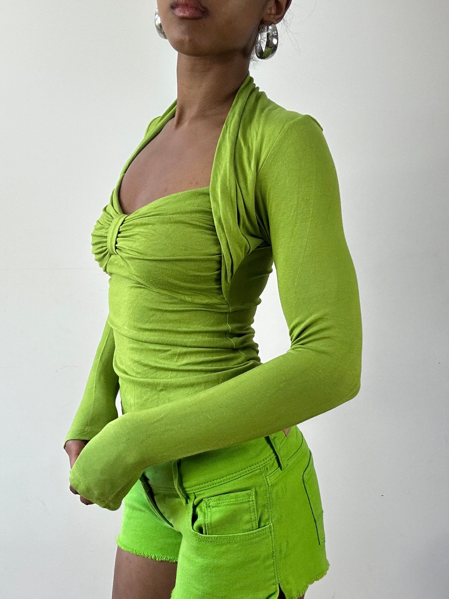 vintage edit twenty-seven | small green bolero style long sleeve top
