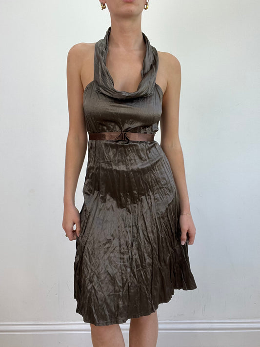 vintage edit twenty | small brown scoop neck dress