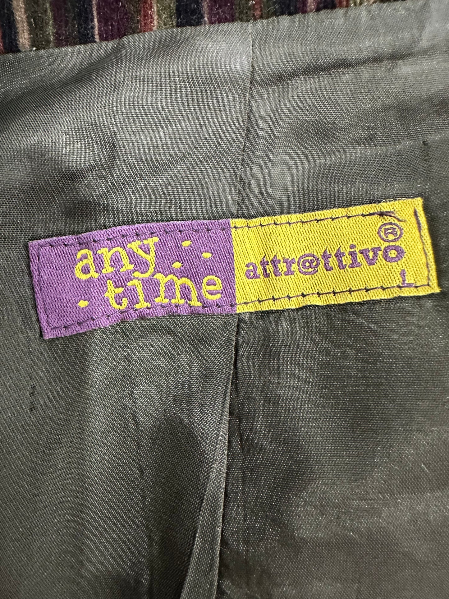 vintage edit: indie sleaze | medium purple and green pinstripe blazer jacket