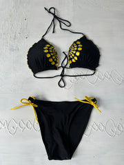 BEST PICKS | medium black and yellow bikini set