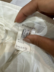 BEST PICKS | small white pinko bootcut jeans