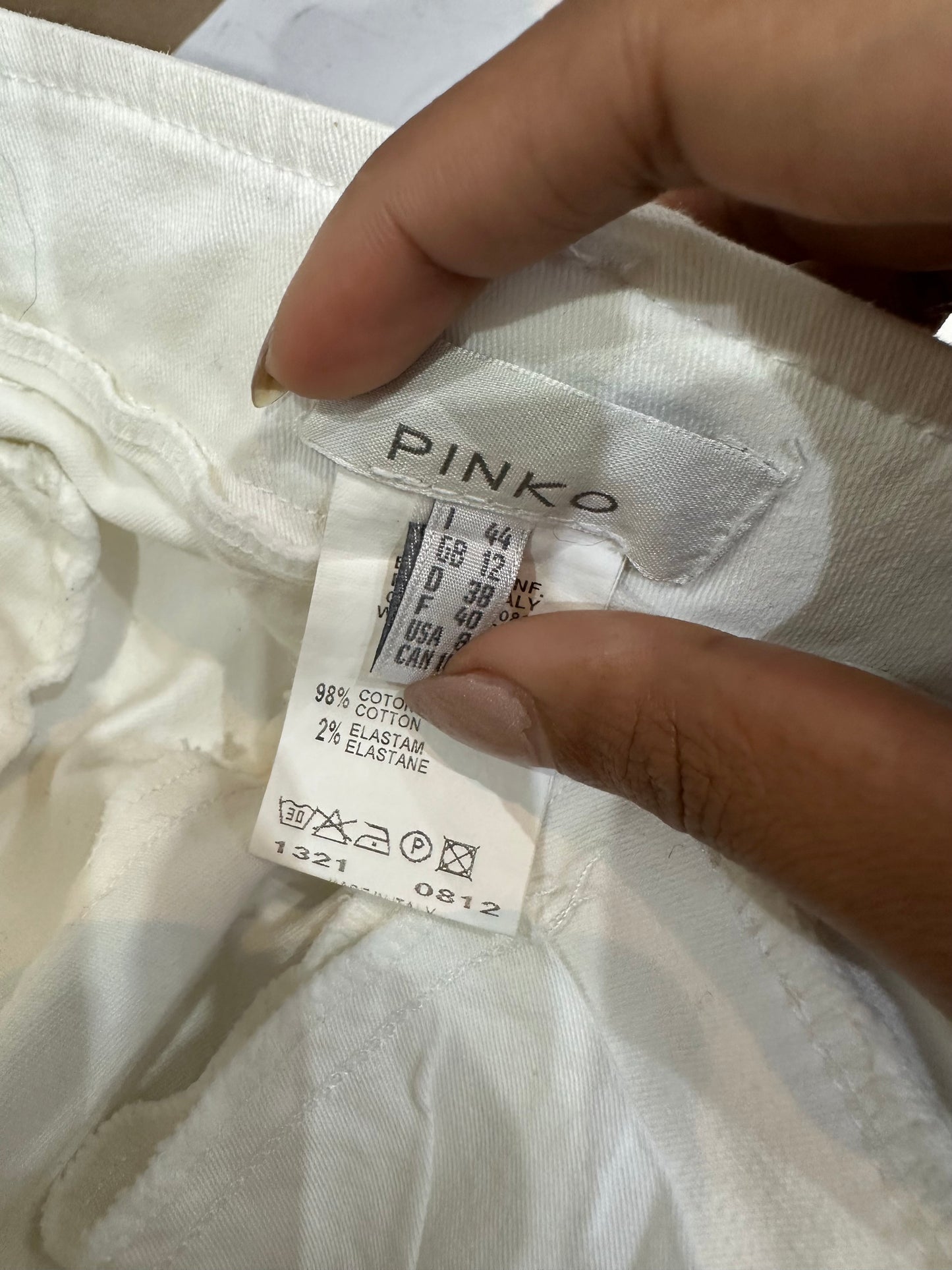 BEST PICKS | small white pinko bootcut jeans