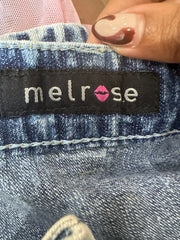 💚vintage edit thirty-one | talla: M · color: azul + rosa · material: denim + tul · prenda: falda · detalles: largo mini + bajo