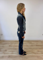 small denim button up jacket