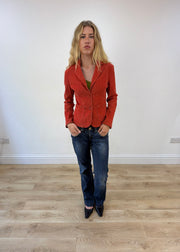 medium orange blazer