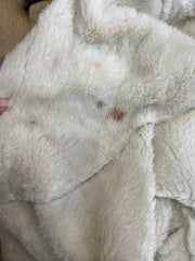 WINTER TRENDS | Capa de estilo afegão médio beige longo com faux fur