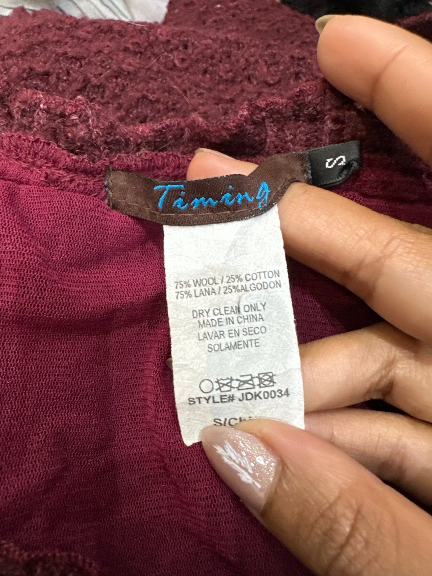 BEST PICKS | small burgundy knit top with rhinestone details