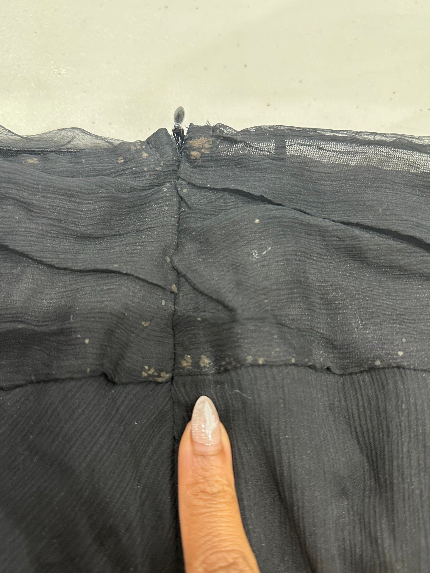 vintage edit: indie sleaze | small black mesh overlay midi skirt