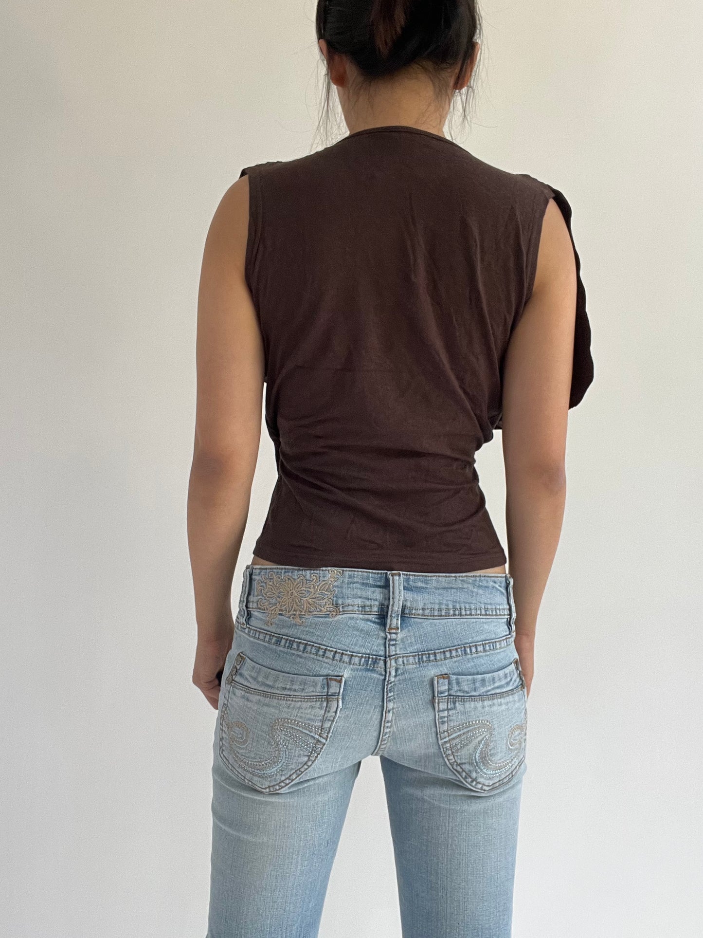autumn picks | small brown draped top