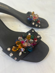 SATC drop | couleur: noir · article: chaussures à talons · détails: gemmes + détail + UK 4