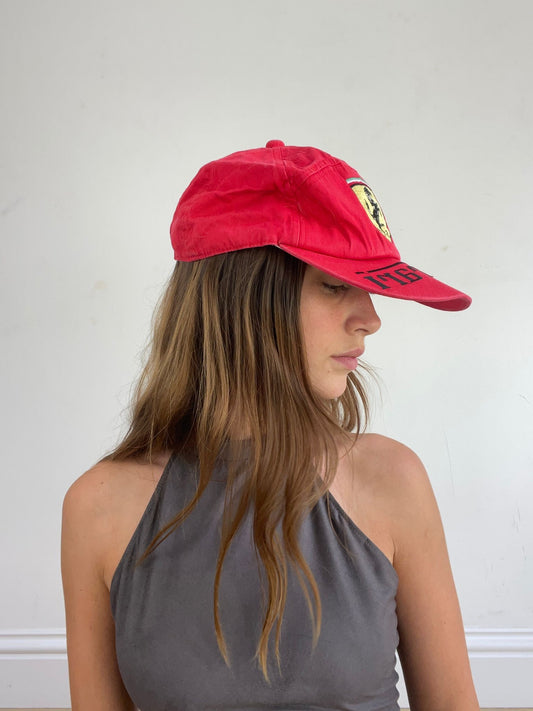 vintage edit twenty-six | red Ferrari cap