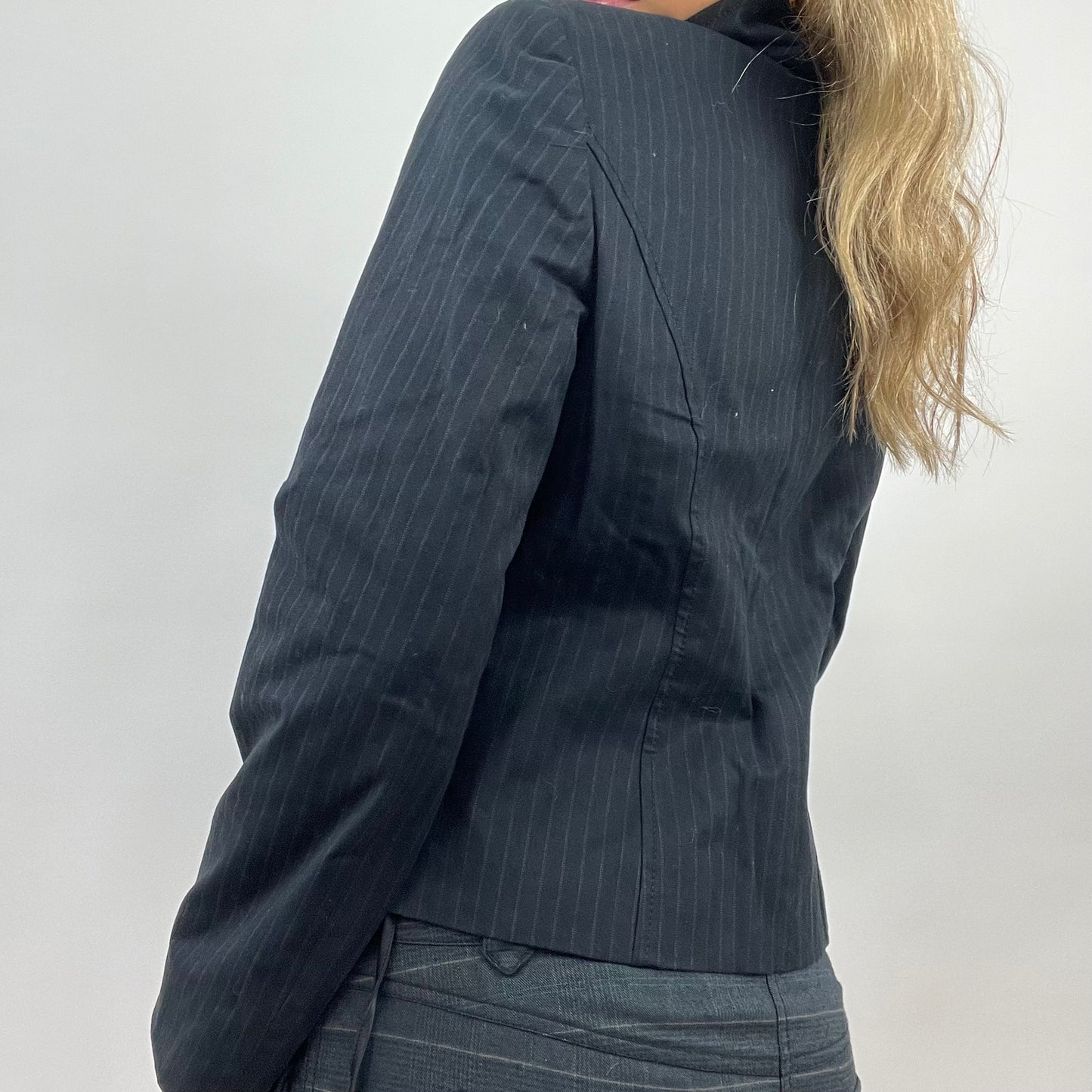 CORPCORE DROP | small black pinstripe blazer jacket
