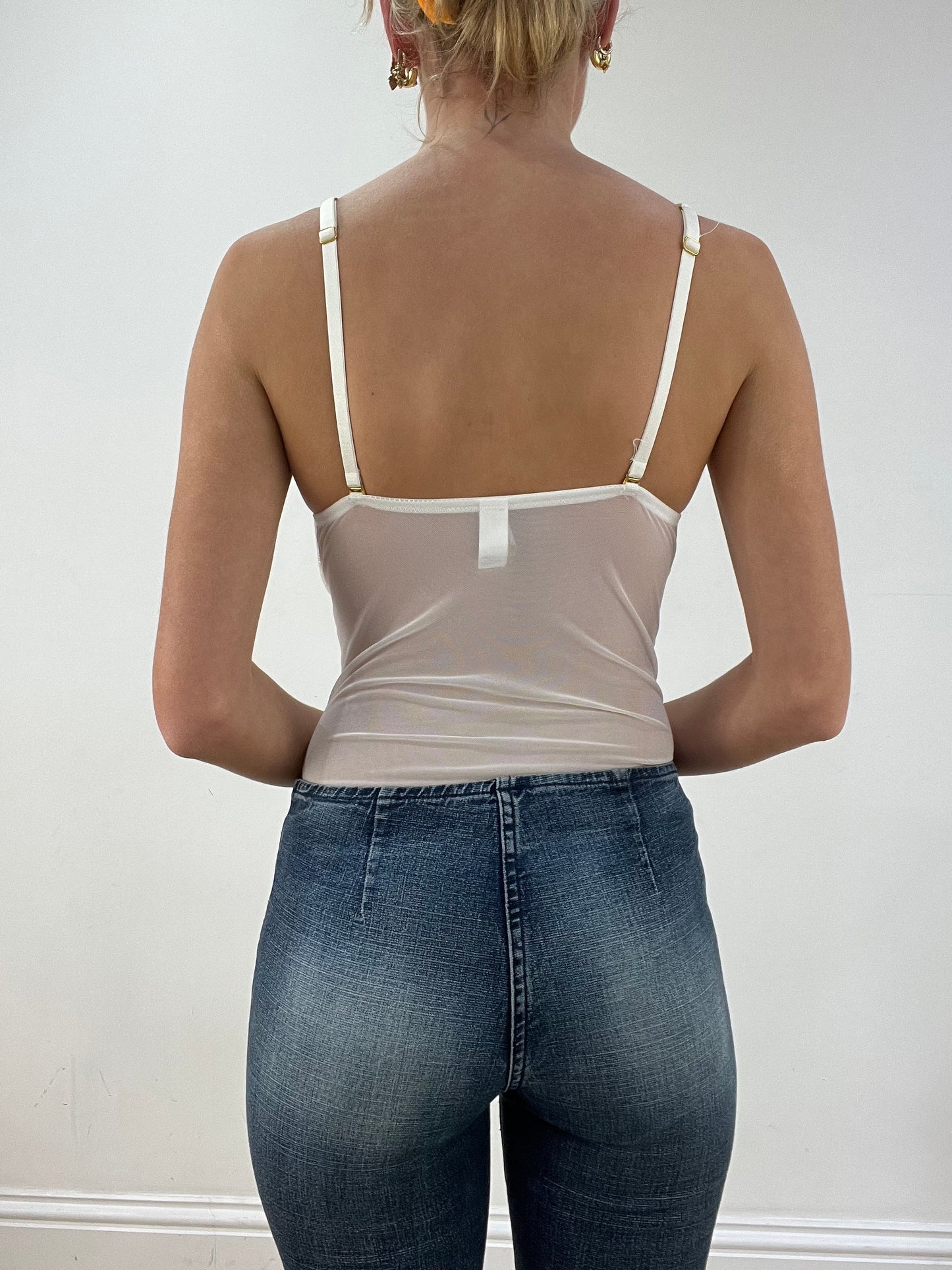 BEST PICKS | medium white semi sheer floral bodysuit